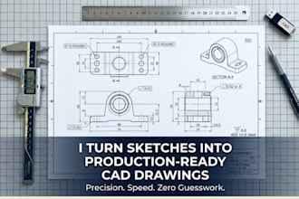create patent drawing, 2d technical cad drawing, and mechanical drafting