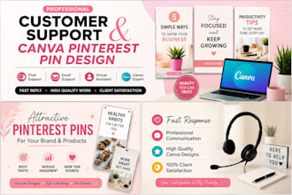 do customer service and canva pin design