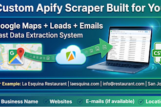 build custom apify scraping actors for web, google maps and leads