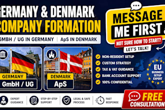 consult and help you start a germany or denmark company