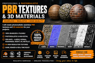 create photorealistic seamless pbr textures and 3d materials