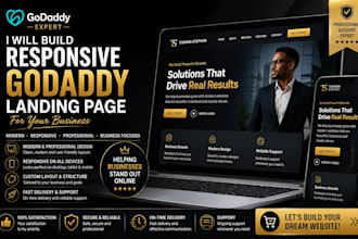 build a responsive godaddy landing page for your business