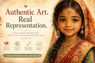 create culturally authentic illustrations for diverse children books