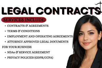 be your lawyer professional legal contracts mou or nda and business agreements