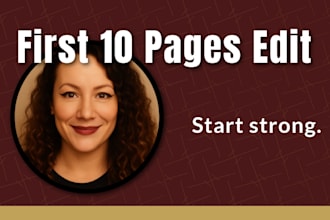 edit the first 10 pages of your book or novel
