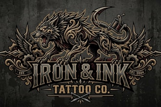 design a bold and tattoo studio logo for your brand