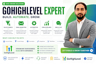 build gohighlevel CRM automation, funnels and workflows
