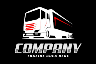 create modern truck and trailer repair shop logo