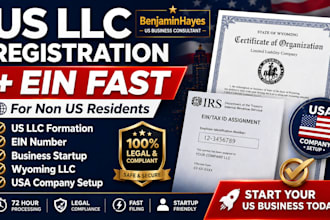 do US llc registration and ein for non resident business startup