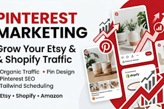 do pinterest marketing for etsy, shopify, amazon