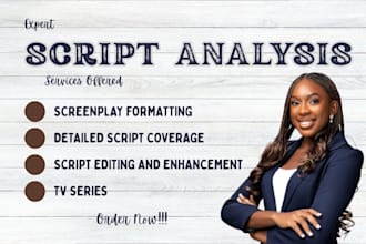 provide script coverage, notes, and analysis for your film or TV screenplay