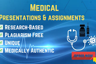 create modern sales proposal, academic research and medical presentation slides