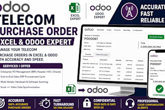 manage odoo erp purchase orders, vendor bills, and excel import export