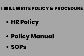 write policy and procedure, hr policy