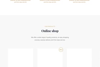 design a sleek one page website for your brand