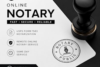 perform online notary for usps form 1583 same day