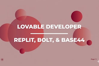 build, fix, improve web app with lovable, bolt, replit, supabase, cursor, base44