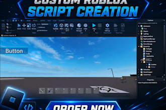 create custom roblox scripts for games, UI, and gameplay features