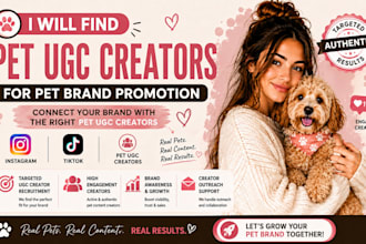 find pet ugc creators for pet brand promotion