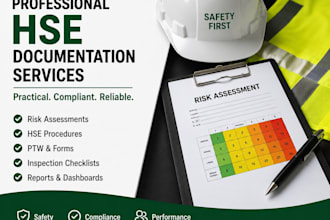 create professional hse reports, risk assessments, and iso 45001 document