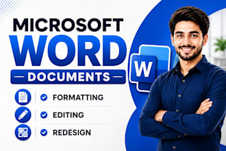 professionally format, edit and redesign microsoft word documents