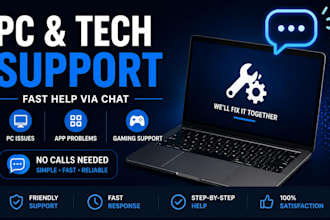 help fix PC, app and gaming issues via chat