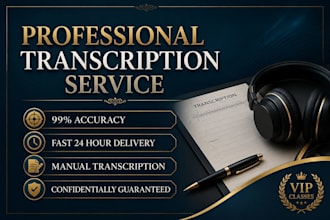 provide high quality audio and video transcription in 24 hours