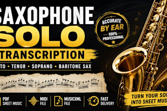 transcribe live recordings for strings brass and woodwinds into sheet music
