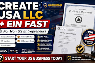 create USA llc with ein for non US entrepreneurs fast setup