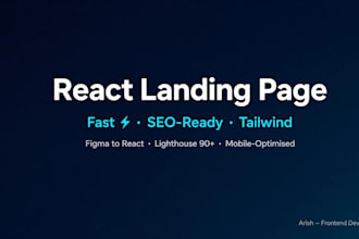 build a modern react and tailwind landing page