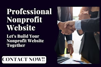 design a professional nonprofit website, charity website and donation website