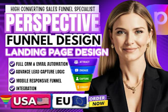 build conversion focus sales funnel perspective and lead generation landing page