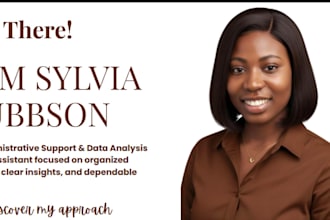 provide administrative support and data analysis services