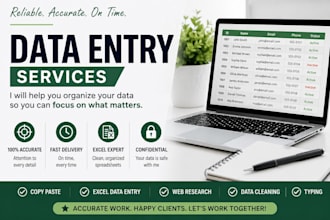 enter, organize, and format your data accurately