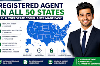 be your registered agent in all 50 states for llc and corporations