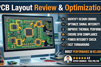 review and optimize pcb layout schematic and circuit performance