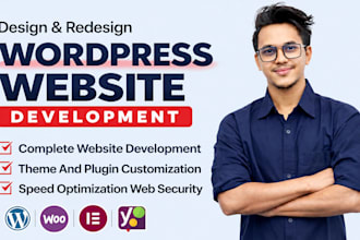 design responsive wordpress website, landing page, blog website or nft website