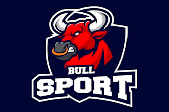 draw high quality bull logo with unlimited revision
