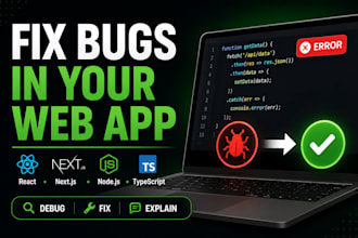 debug and fix your react, nextjs or nodejs bug