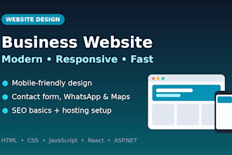 build a business website for clinics, restaurants and schools