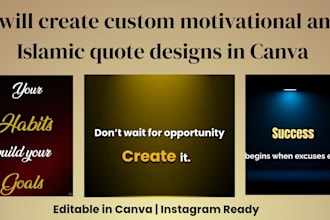 design motivational and business quotes poster in canva
