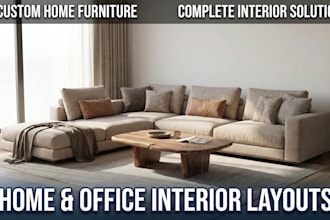 professional furniture design 3d modeling and interior layoutfor home and office