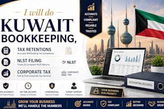 do kuwait bookkeeping, tax retentions, nlst filing, and corporate tax