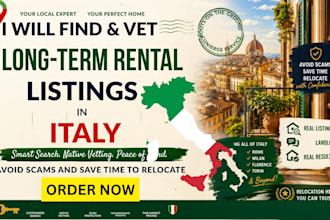 find and vet long term rental listing in italy for your relocation