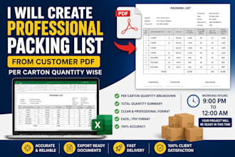 make accurate textile packing list and shipment reports
