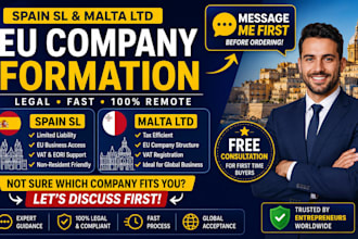 help you register a spain sl or malta ltd company