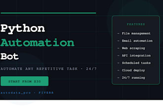build a python automation bot to automate any repetitive task