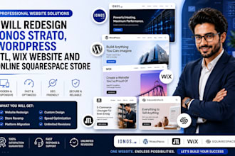 redesign ionos strato wordpress jtl wix website and online squarespace store