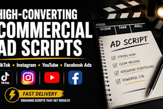 write high converting commercial ad scripts for brands