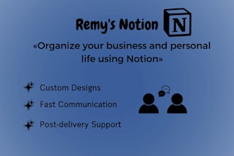 create a custom and functional notion setup for you
